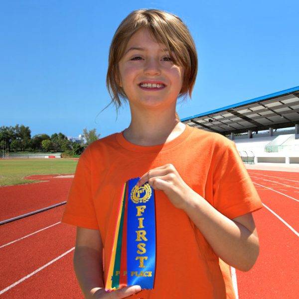 Place ribbons for sports days and athletics events.