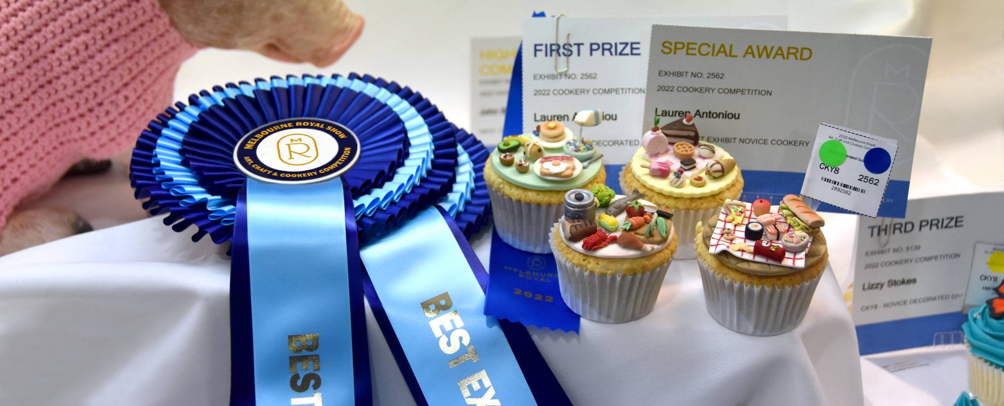 Rosettes for agricultural shows.